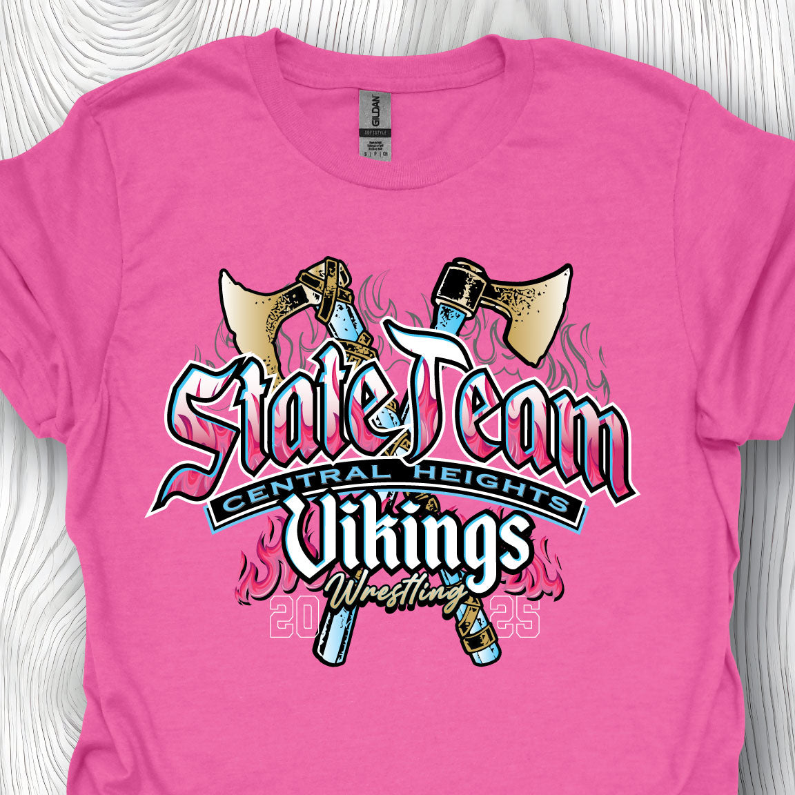 CHS Wrestling - 2025 State Shirt Pink