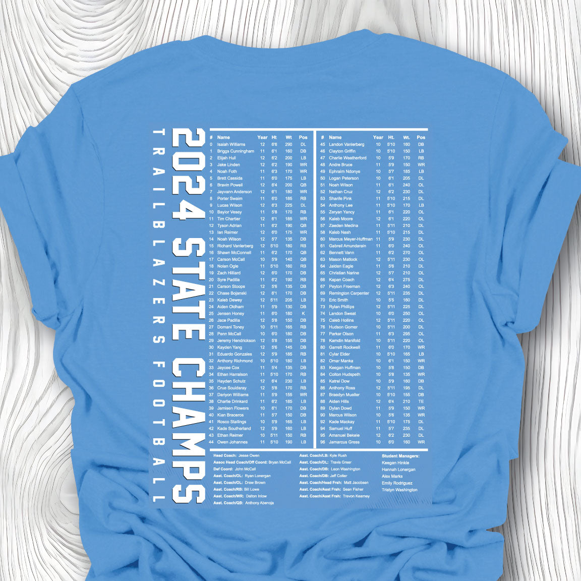 GEHS 2024 State Football - Light Blue