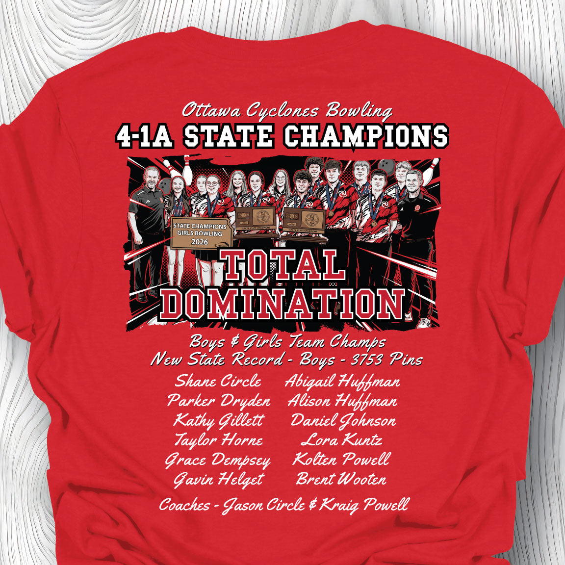 OHS Bowling - 2026 State Champs Red
