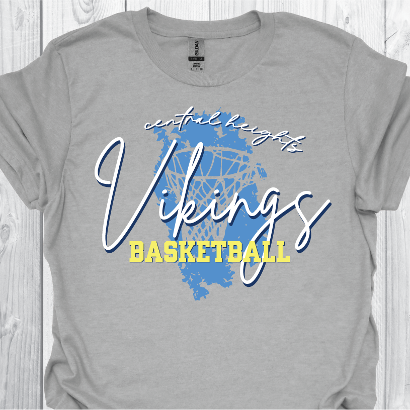 CHS Basketball Script- Grey Tee or Sweatshirt