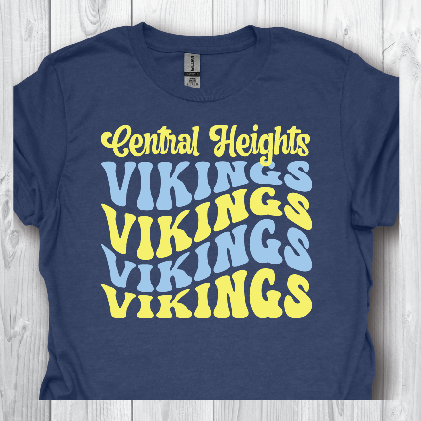 CHS Spirit Gear Viking Groovy- Navy Tee or Sweatshirt