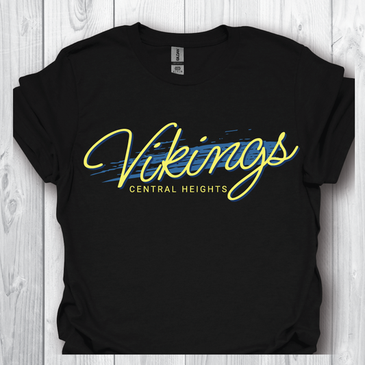 CHS Spirit Gear Viking Script- Black Tee or Sweatshirt