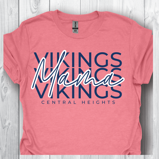 CHS Spirit Gear Vikings Mama- Coral Tee