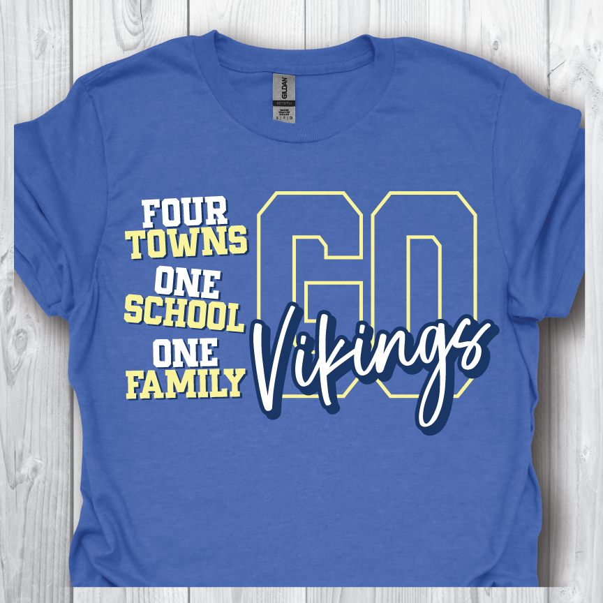 CHS Spirit Gear Vikings One Family - Royal Blue Tee