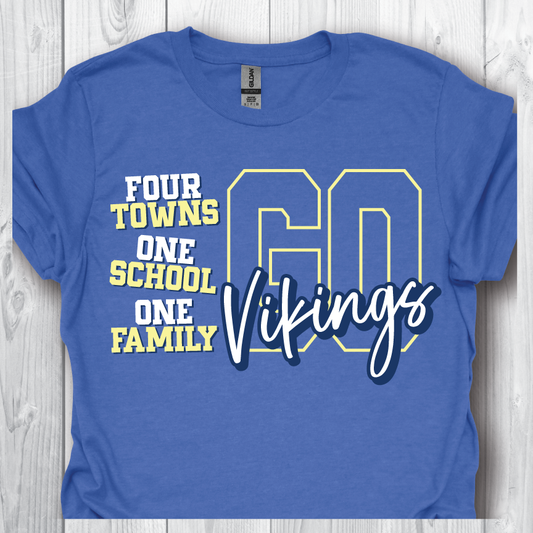 CHS Spirit Gear Vikings One Family - Royal Blue Tee