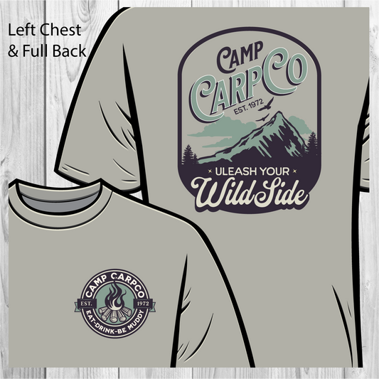 Camp CarpCo Campfire/ Mountain - Grey Tee