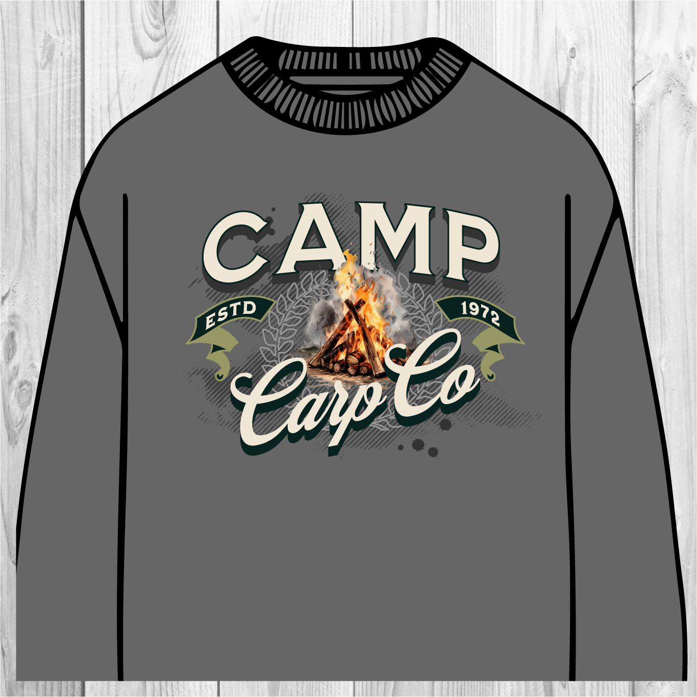 Camp CarpCo Campfire Sweatshirt - Charcoal Sweatshirt