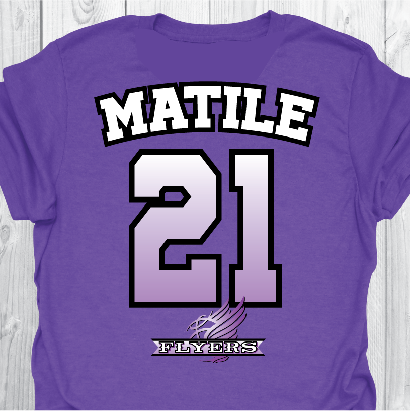 Flyers BBall Fan Gear - Stripes Purple